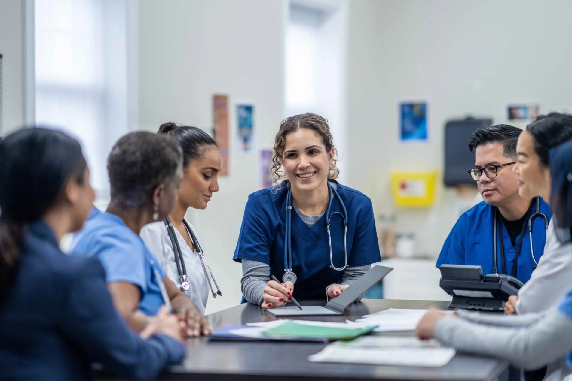 Healthcare professionals standing in a group