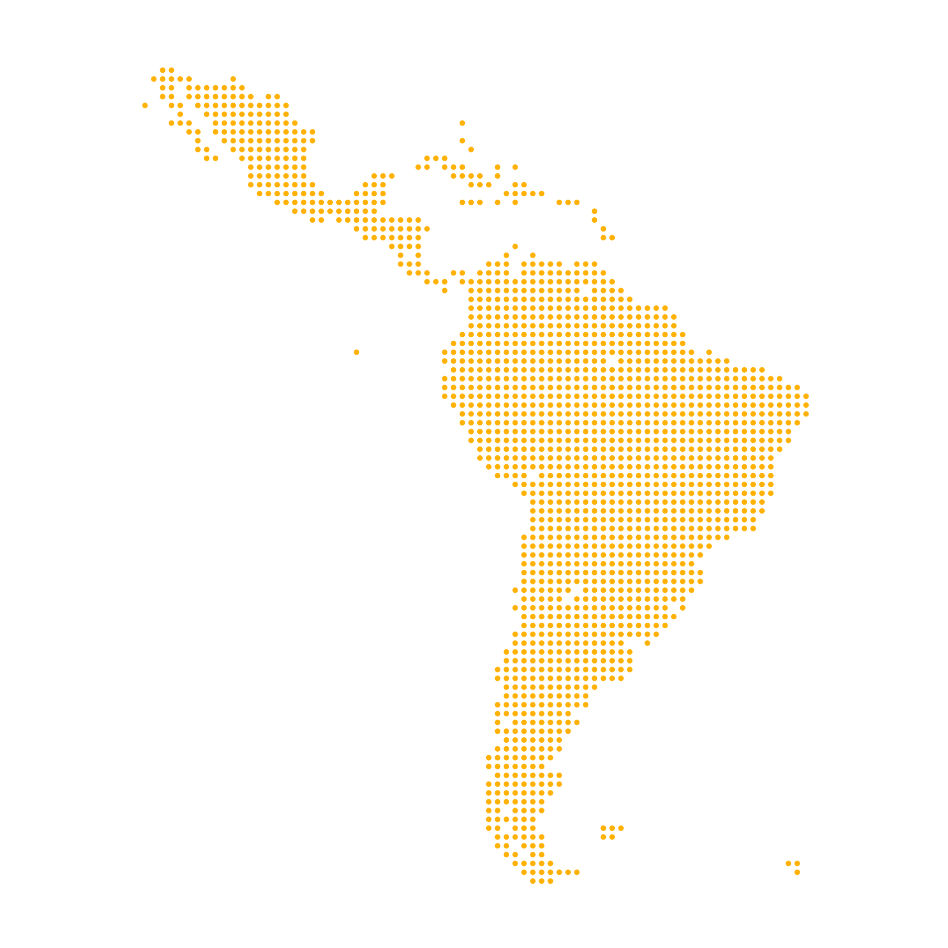 Dotted map of Latin America