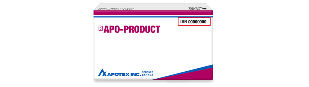 APOTEX packaging with DIN.